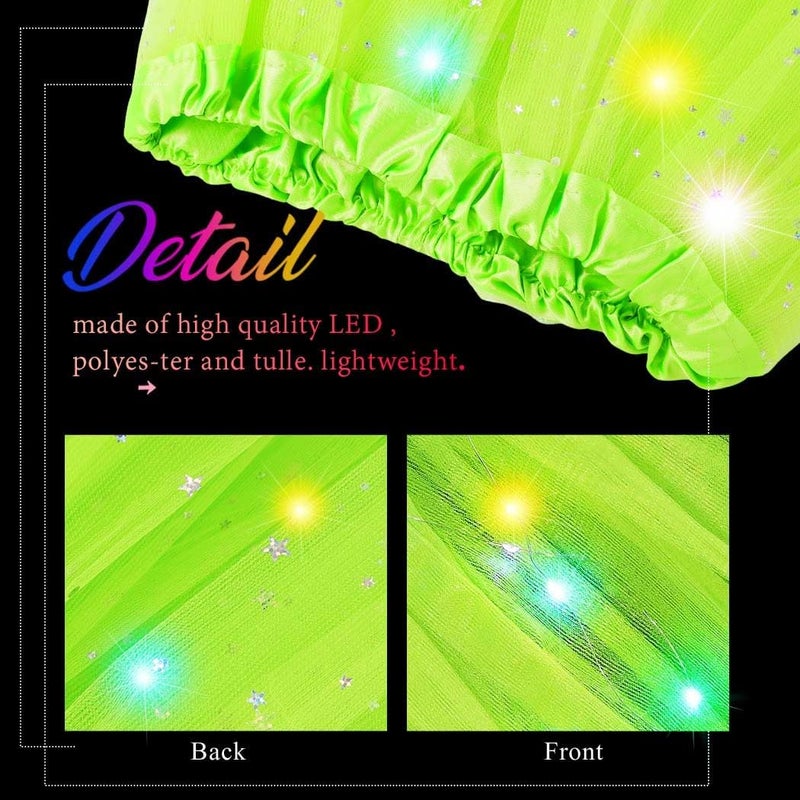 Nicute Light Up Tutu Led Layered Tulle Tutus Skirt for Women - Image 3